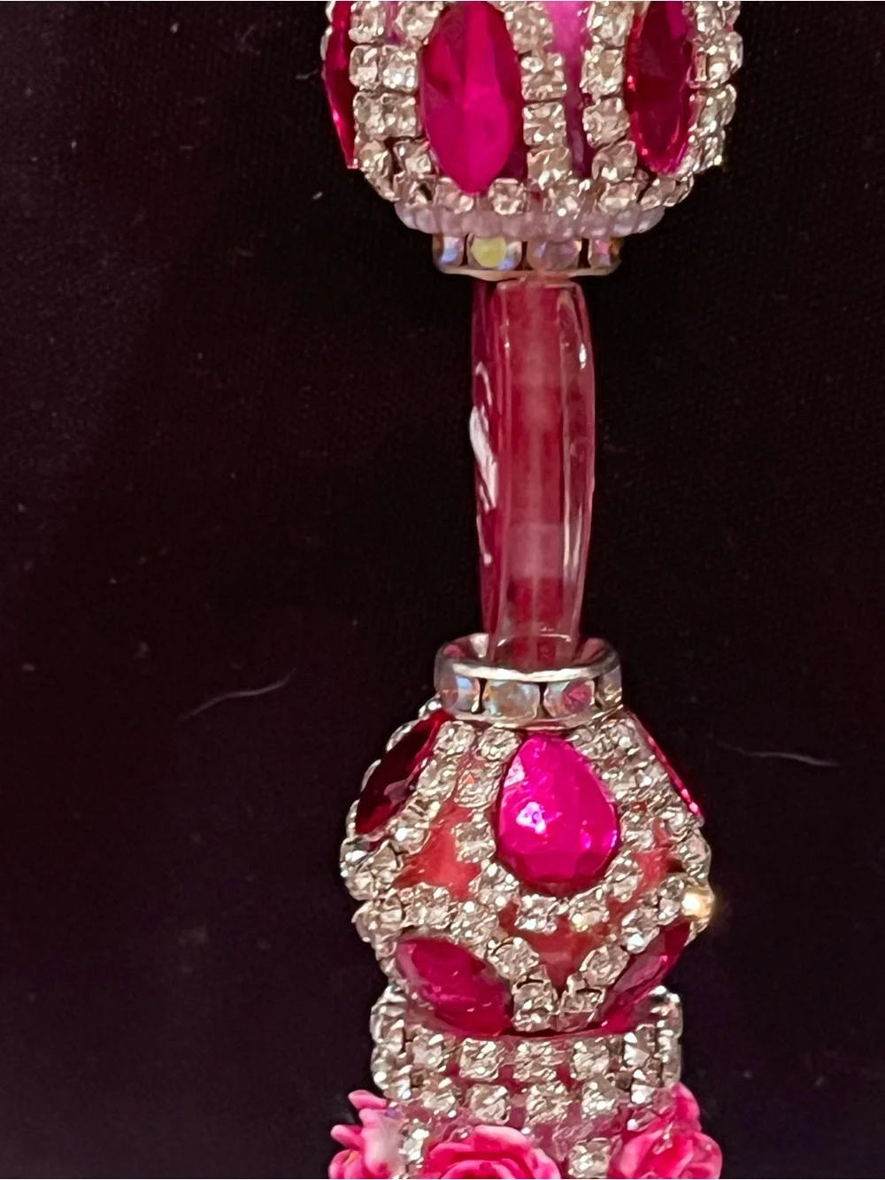 Designer inspired Pink Heart Logo silicone focal fancy beaded pen